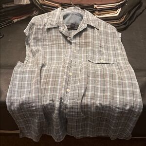 Classic Gray Plaid Men's Shirt